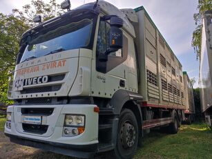 camião de transporte de gado IVECO AT 260S45 + reboque transporte animais
