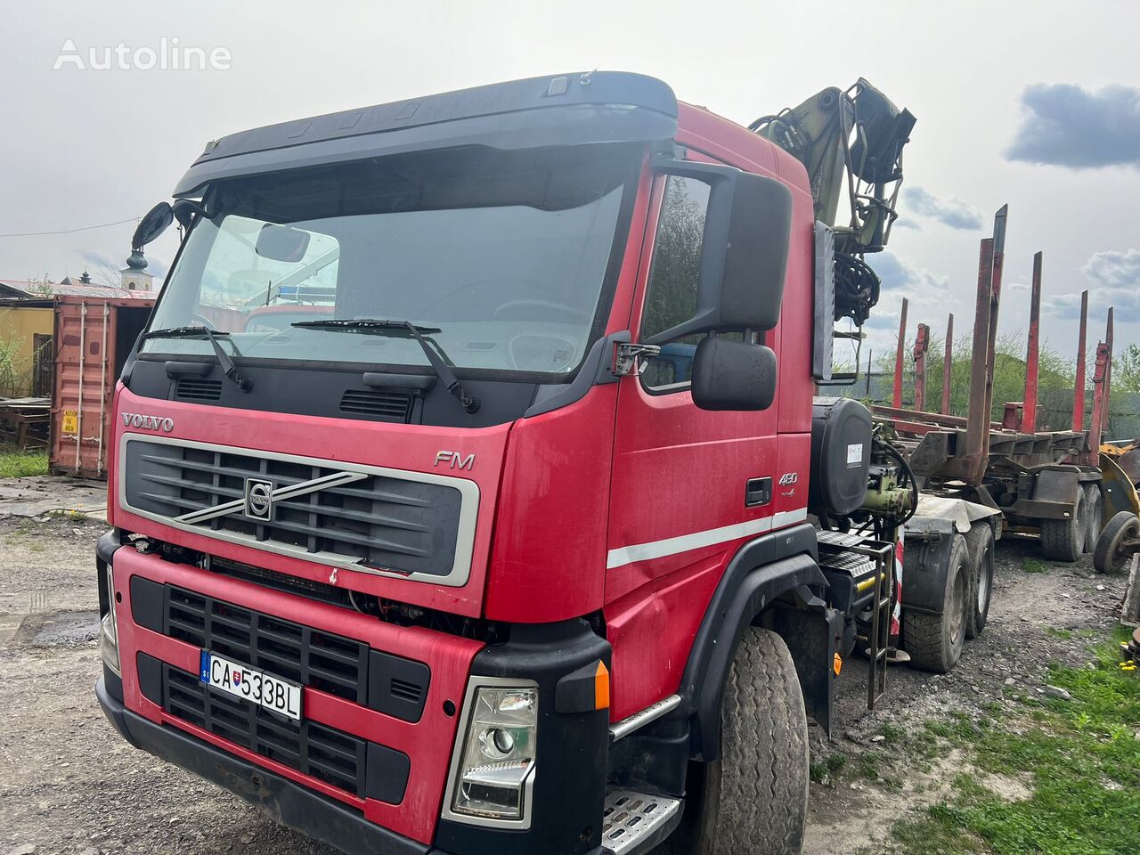 camião de transporte de madeira Volvo FM 480 6x6