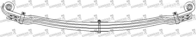 suspensão de lâminas MAN Schomäcker 73038000, O.E. 81434026331 para camião